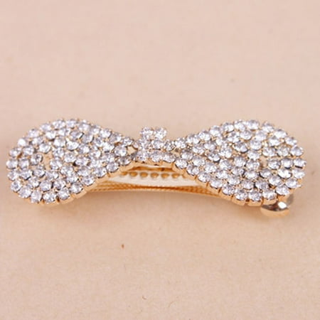 Women Pretty Hair Clip Crystal Rhinestone Fashion Bowknot Barrette Clamp Hairpin Women Pretty Hair Clip Crystal Rhinestone Fashion Bowknot Barrette Clamp Hairpin